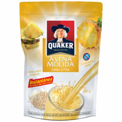 Avena sabor piña con textura suave y sabor tropical.