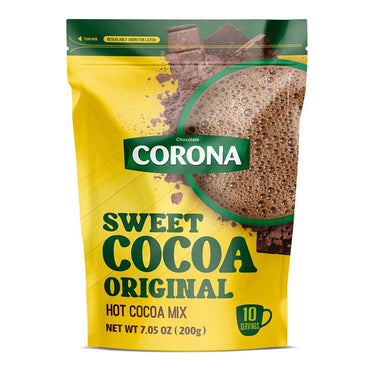 Chocolate dulce Corona tradicional en práctico doy pack para preparar bebidas y recetas con cacao.