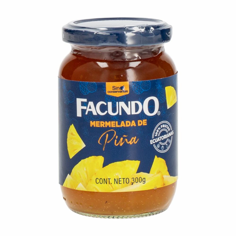 Mermelada de piña con sabor tropical y dulce ideal para desayunos y recetas especiales.