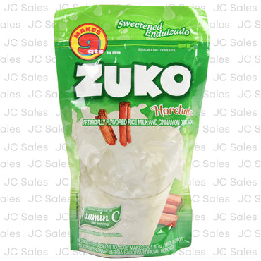 Mezcla en polvo Zuko sabor horchata para preparar una bebida tradicional y refrescante.