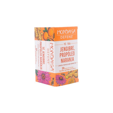 Té de jengibre, propóleo y naranja Mondaisa con notas cítricas.