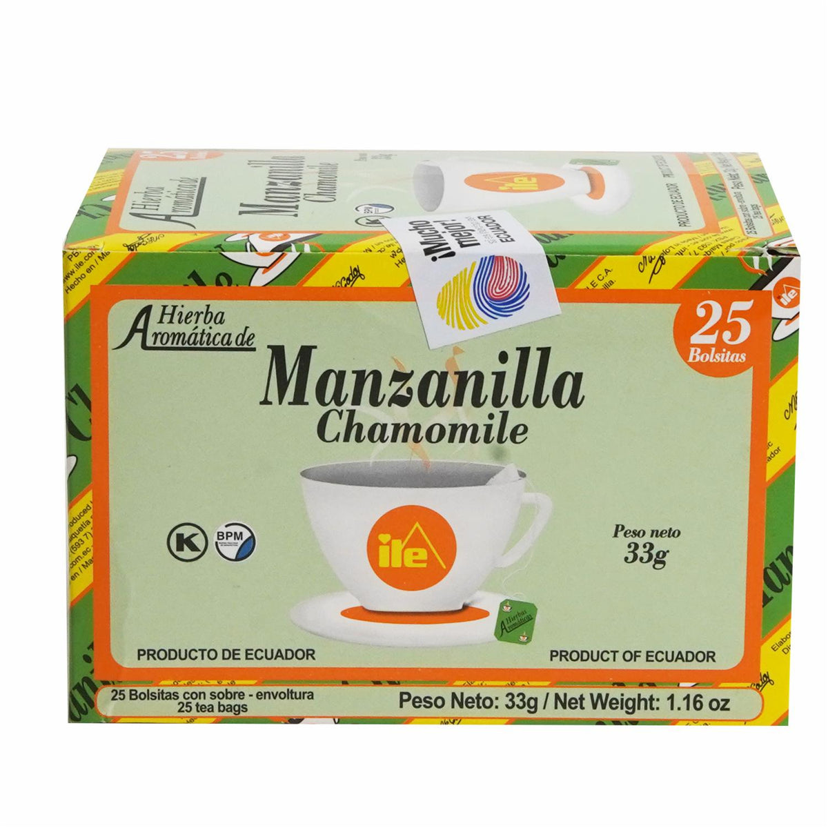 Té de manzanilla ILE ideal para disfrutar caliente o frío.