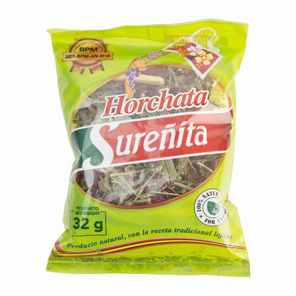 Horchata La Sureñita con mezcla herbal tradicional y refrescante.