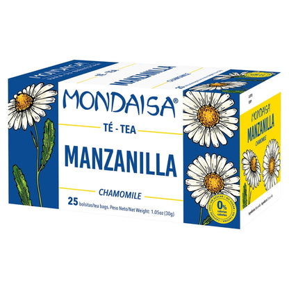 Té de manzanilla Mondaisa ideal para disfrutar caliente.
