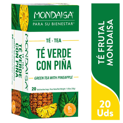 Té verde con piña Mondaisa con sabor tropical y refrescante.