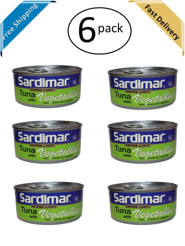 Atún Sardimar con vegetales en presentación lista para consumir ideal para snacks, ensaladas y comidas rápidas.