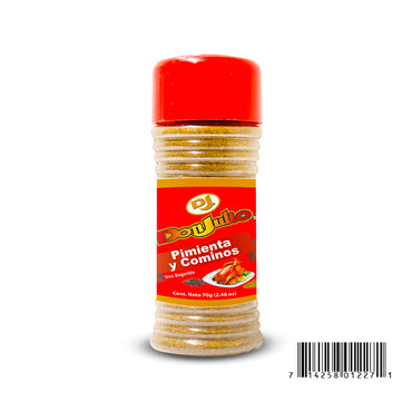 Mezcla de pimienta y comino Don Julio para recetas tradicionales.