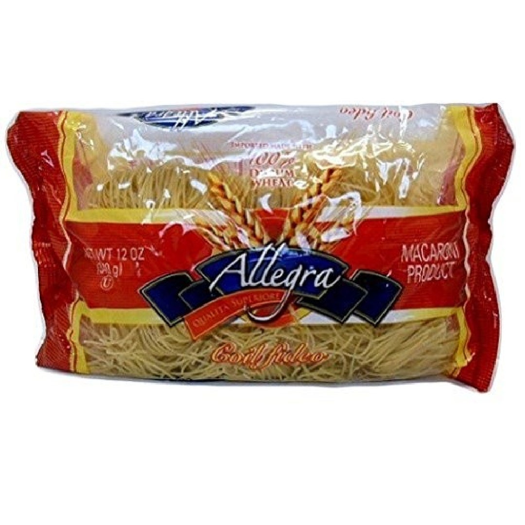 Pasta coil tipo fideo ideal para sopas y recetas tradicionales.