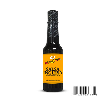 Salsa inglesa premium Don Julio para carnes, sopas y recetas gourmet.