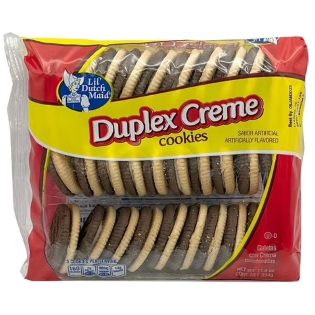 Galletas Dúplex Lil Dutch Maid con combinación de galleta de chocolate y crema.