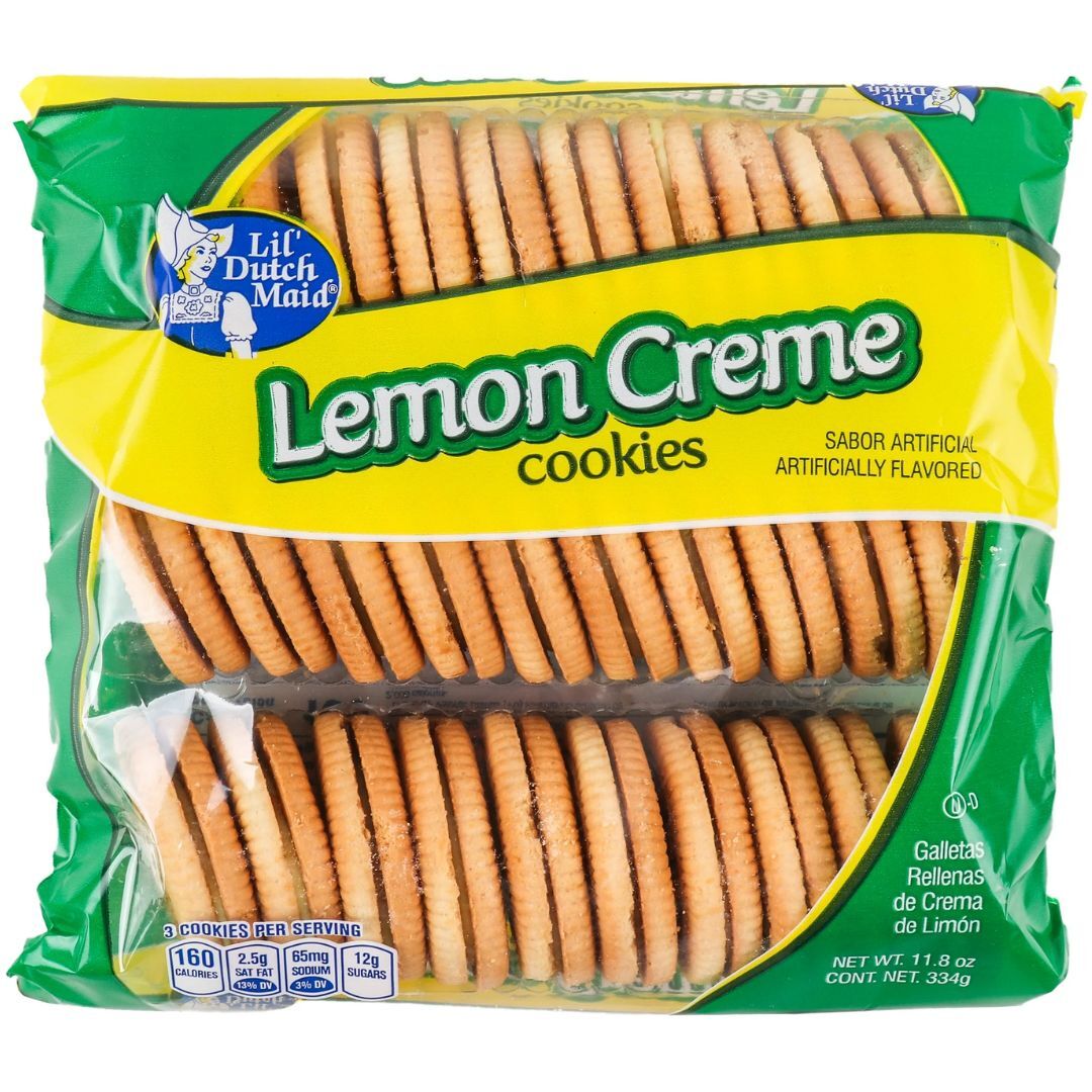 Galletas rellenas con crema de limón Lil Dutch Maid con sabor cítrico y refrescante.