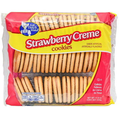 Galletas rellenas con crema de fresa Lil Dutch Maid ideales para meriendas y snacks.