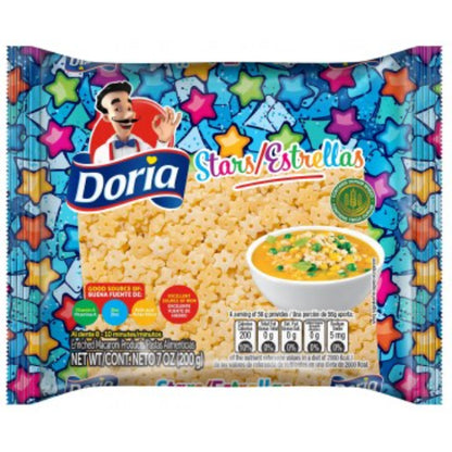 Pasta Estrellas Doria ideal para sopas y preparaciones familiares.