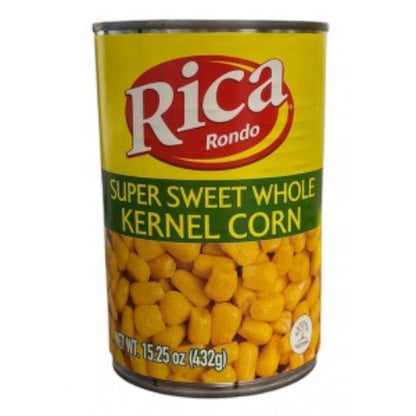 Maíz dulce Rica listo para ensaladas, acompañamientos y múltiples recetas.