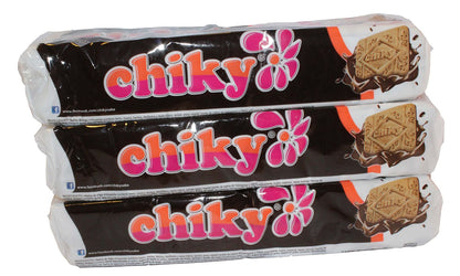 Galletas de chocolate Chiky en presentación de 16.9 Oz, ideales para compartir y disfrutar como snack.
