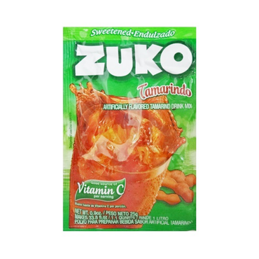 Mezcla individual Zuko sabor tamarindo para preparar bebidas tradicionales con sabor auténtico.