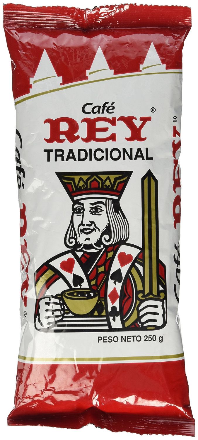 Café El Rey Rojo molido ideal para disfrutar un café fuerte y aromático.