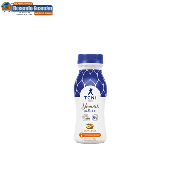 Yogurt Toni sabor durazno ideal para meriendas y desayunos.