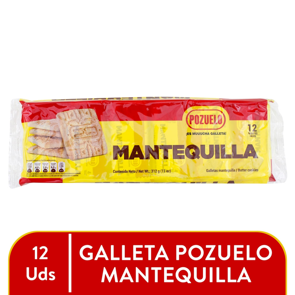 Galletas de mantequilla Pozuelo ideales para acompañar café o té.
