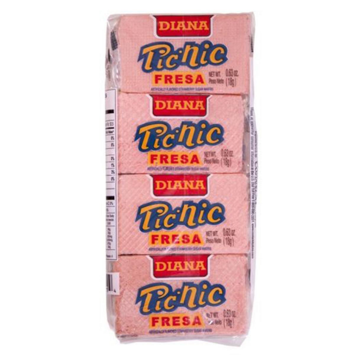 Wafers rellenos sabor fresa en práctica presentación para meriendas y snacks.