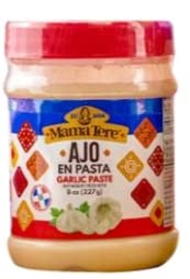 Pasta de ajo Mama Tere RD ideal para cocinar recetas latinas y sazonar carnes.