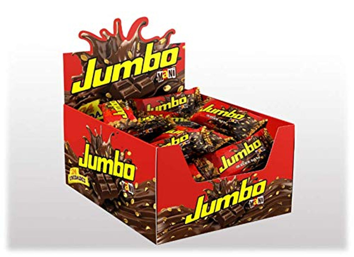 Mini chocolates Jumbo con maní ideales para compartir, fiestas y consumo individual.