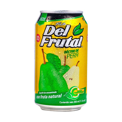 Néctar Del Frutal sabor pera en lata ideal para comidas y consumo diario.