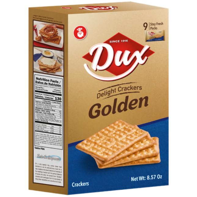 Crackers Golden Dux con textura crujiente y sabor ligero para cualquier momento del día.