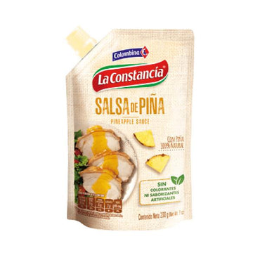 Salsa de piña La Constancia en presentación familiar ideal para recetas dulces y saladas.