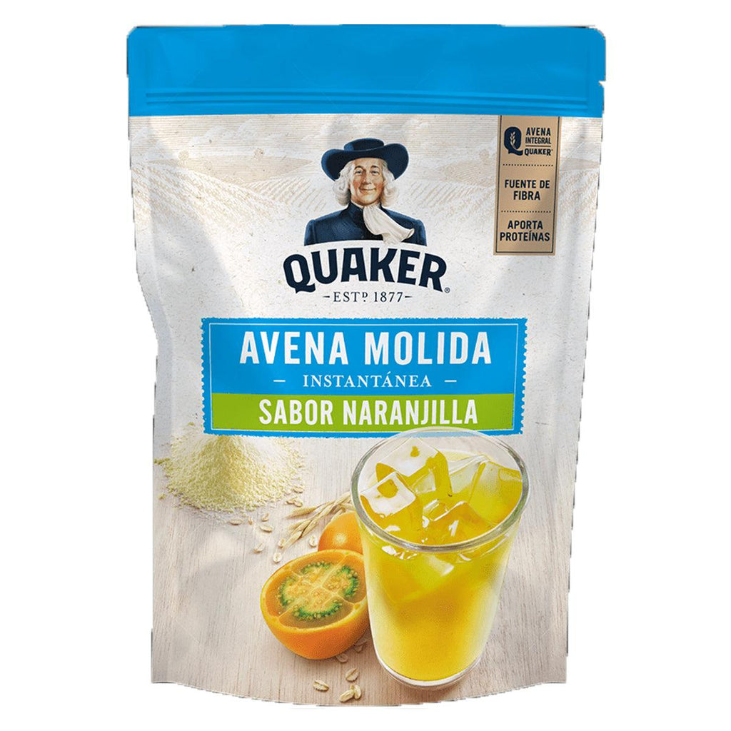 Deliciosa avena sabor naranjilla lista para disfrutar caliente o fría.