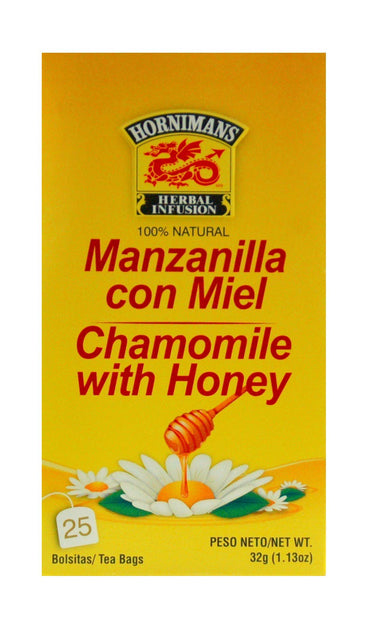 Té de manzanilla y miel Hornimans con sabor suave y dulce.