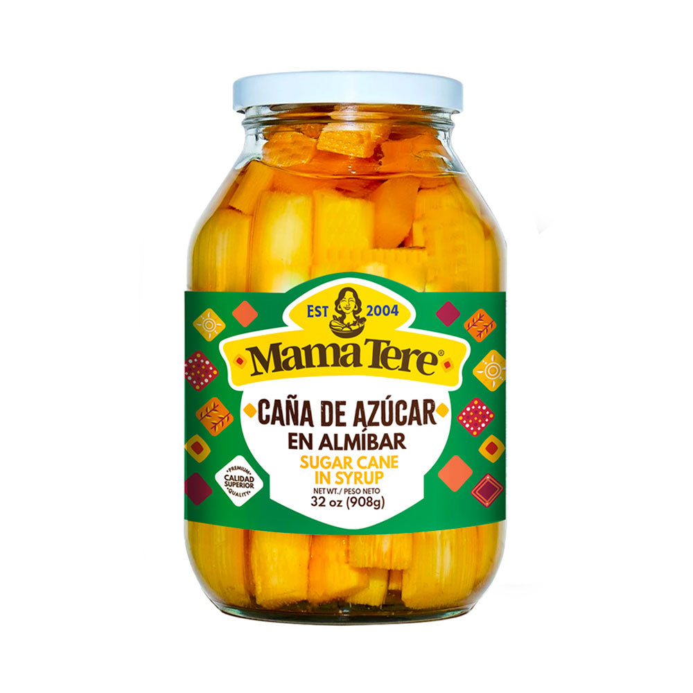 Caña de azúcar en almíbar ideal para bebidas tradicionales y recetas dulces.