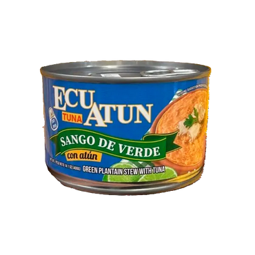 Sango de verde con atún Ecuatun elaborado con plátano verde y atún en presentación lista para consumir.