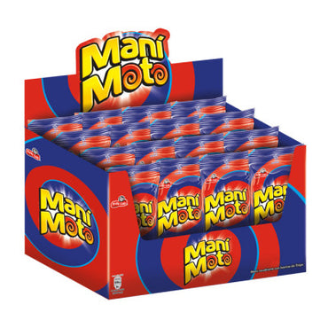 Manimoto peanuts tostados con sabor clásico y textura crujiente.