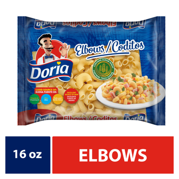 Pasta Coditos Doria para ensaladas y recetas tradicionales.