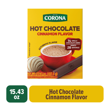 Chocolate Corona en porciones individuales, ideal para preparar bebidas tradicionales de chocolate caliente.