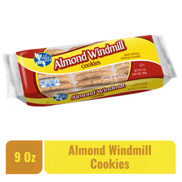 Galletas Windmill de almendra Lil Dutch Maid con sabor especiado tradicional.