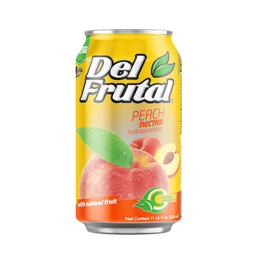 Néctar Del Frutal sabor durazno en lata ideal para consumo diario y loncheras.