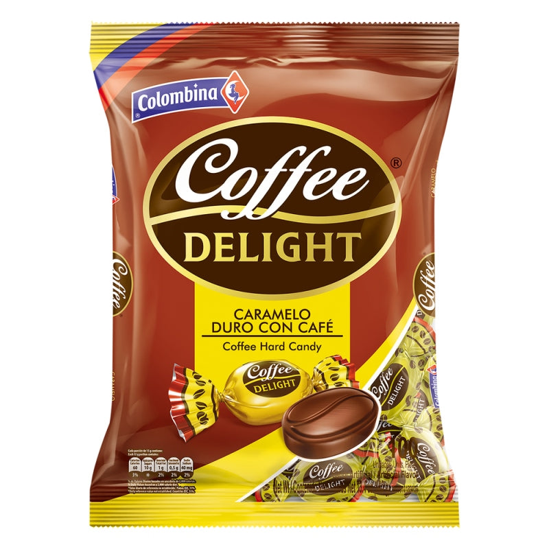 Caramelos Colombina Coffee Delight elaborados con sabor a café colombiano en presentación grande para compartir.