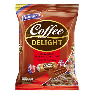 Caramelos masticables Colombina Coffee Delight con sabor a café colombiano y textura suave.