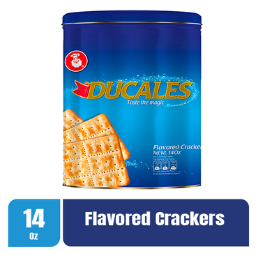 Galletas Ducales en presentación de 14 Oz, ideales para compartir y acompañar comidas o aperitivos.