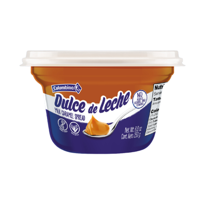 Dulce de leche Colombina elaborado con textura cremosa ideal para postres, panes y recetas dulces tradicionales.