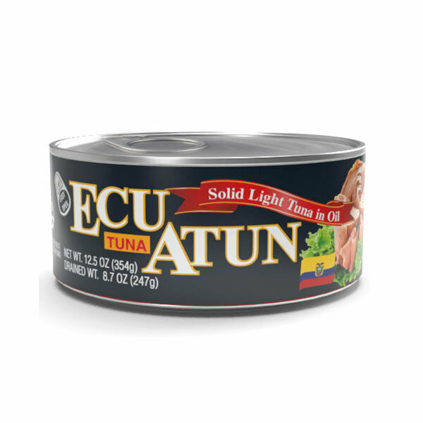 Atún Ecuatun Jumbo en aceite vegetal en presentación grande ideal para recetas familiares y preparaciones de alto consumo.
