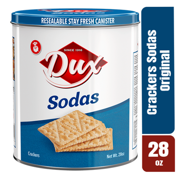 Galletas Soda Dux en presentación familiar de 28 Oz para toda la familia.