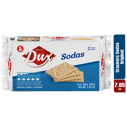 Galletas Soda Dux en práctica presentación individual para meriendas y acompañamientos.