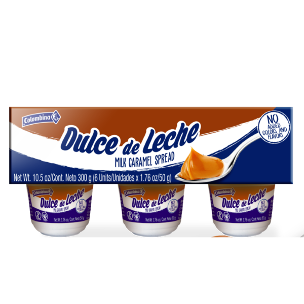 Dulce de leche Colombina en presentación individual ideal para snacks, postres y acompañamientos dulces.