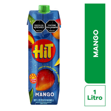 Jugo HIT sabor mango en tetra pack ideal para desayunos y meriendas.