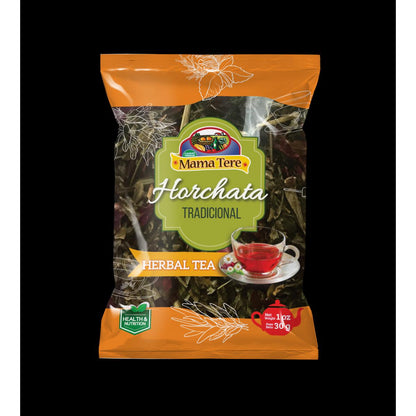 Horchata Mama Tere elaborada con mezcla tradicional de hierbas.