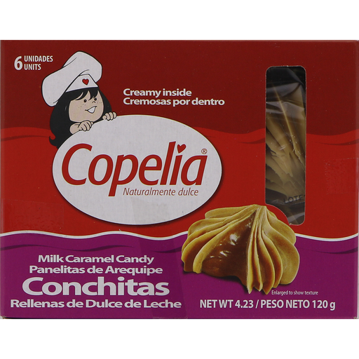 Caramelos de leche Copelia con sabor tradicional y textura suave ideales para toda la familia.