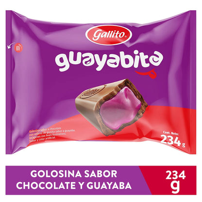 Dulces Guayabita Gallito con delicioso sabor frutal y textura suave.